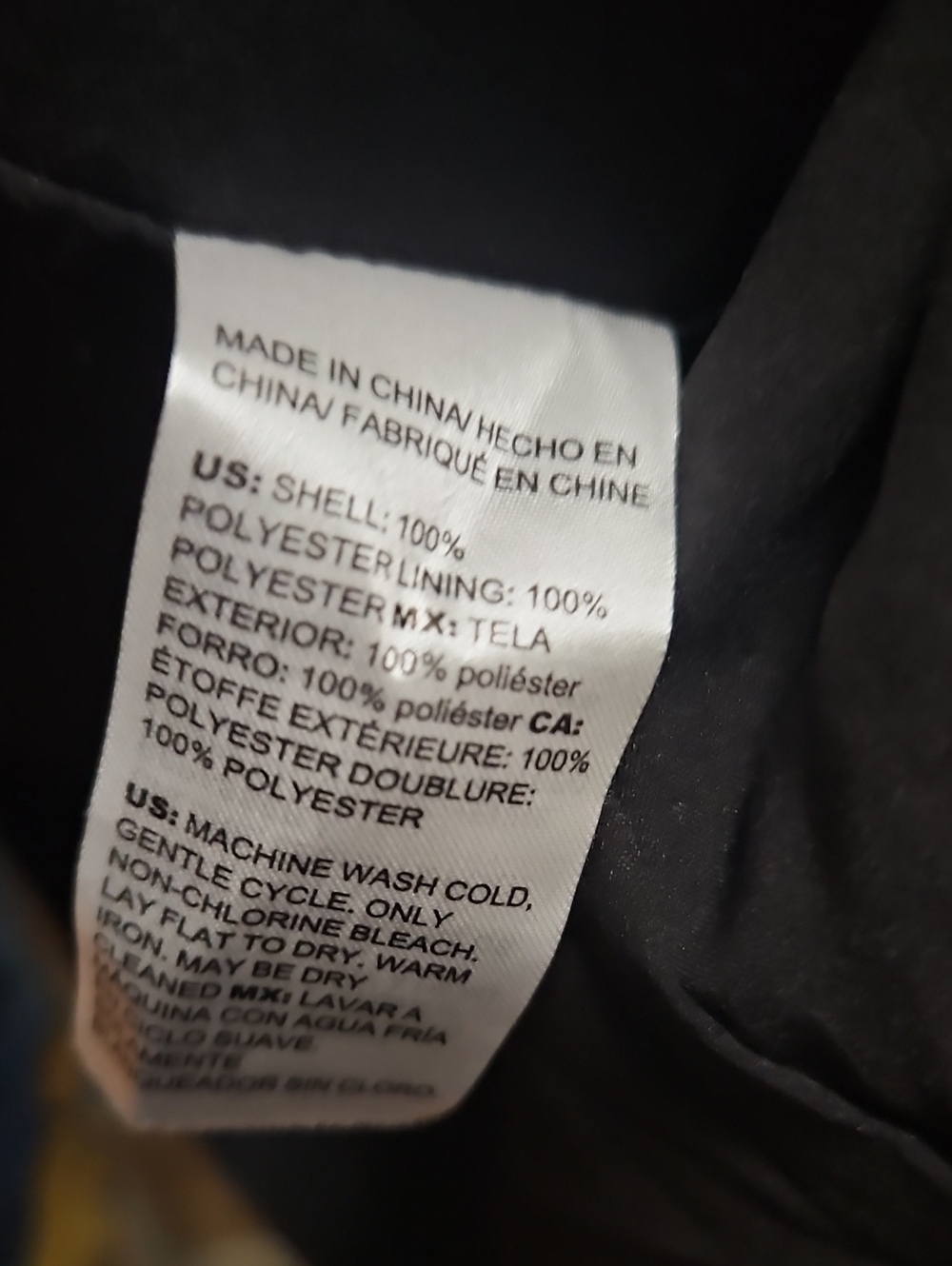 Chico's Stunning Black Trench Coat with Blue & Gold Floral Print - Picture 10 of 11
